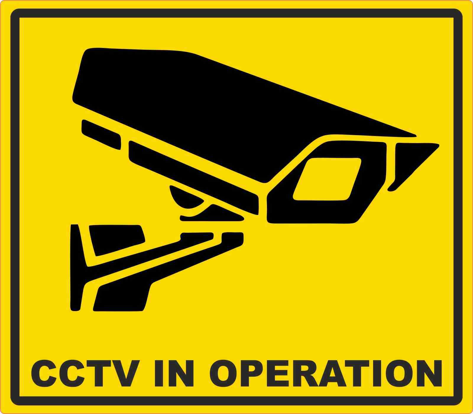 7 Security CCTV in Operation Warning Vinyl Stickers Laminated weatherproof Signs
