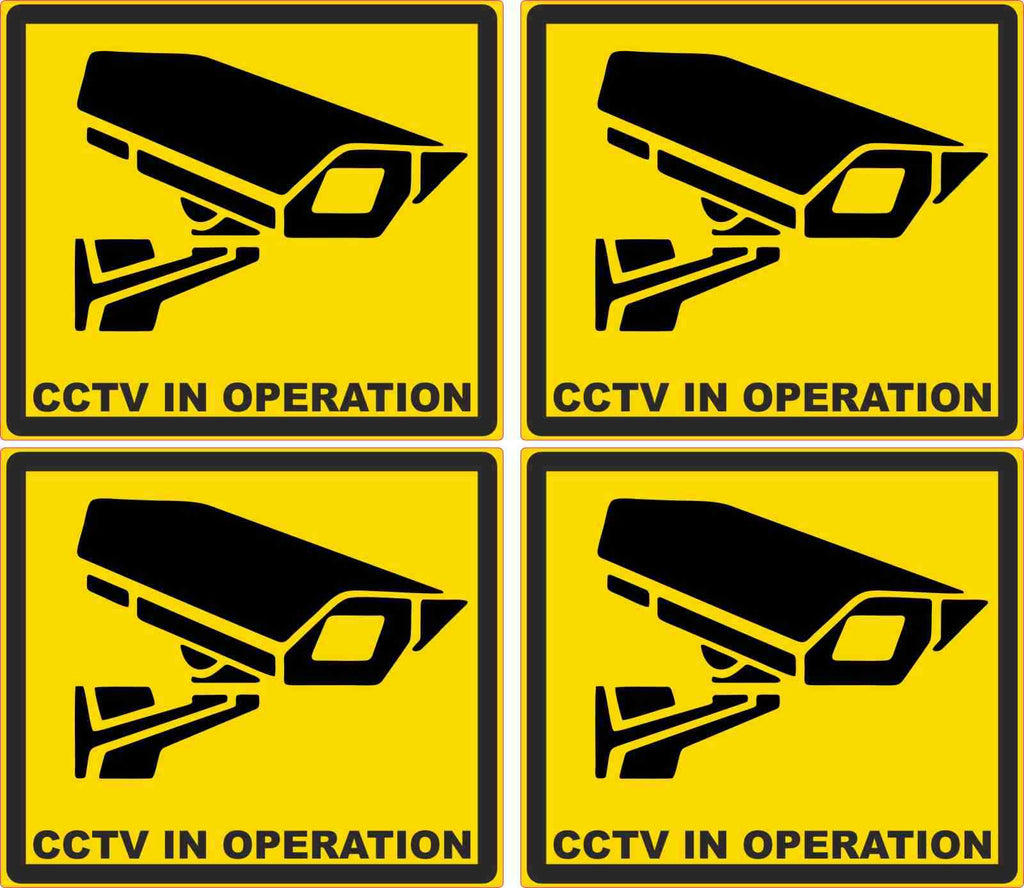 7 Security CCTV in Operation Warning Vinyl Stickers Laminated weatherproof Signs