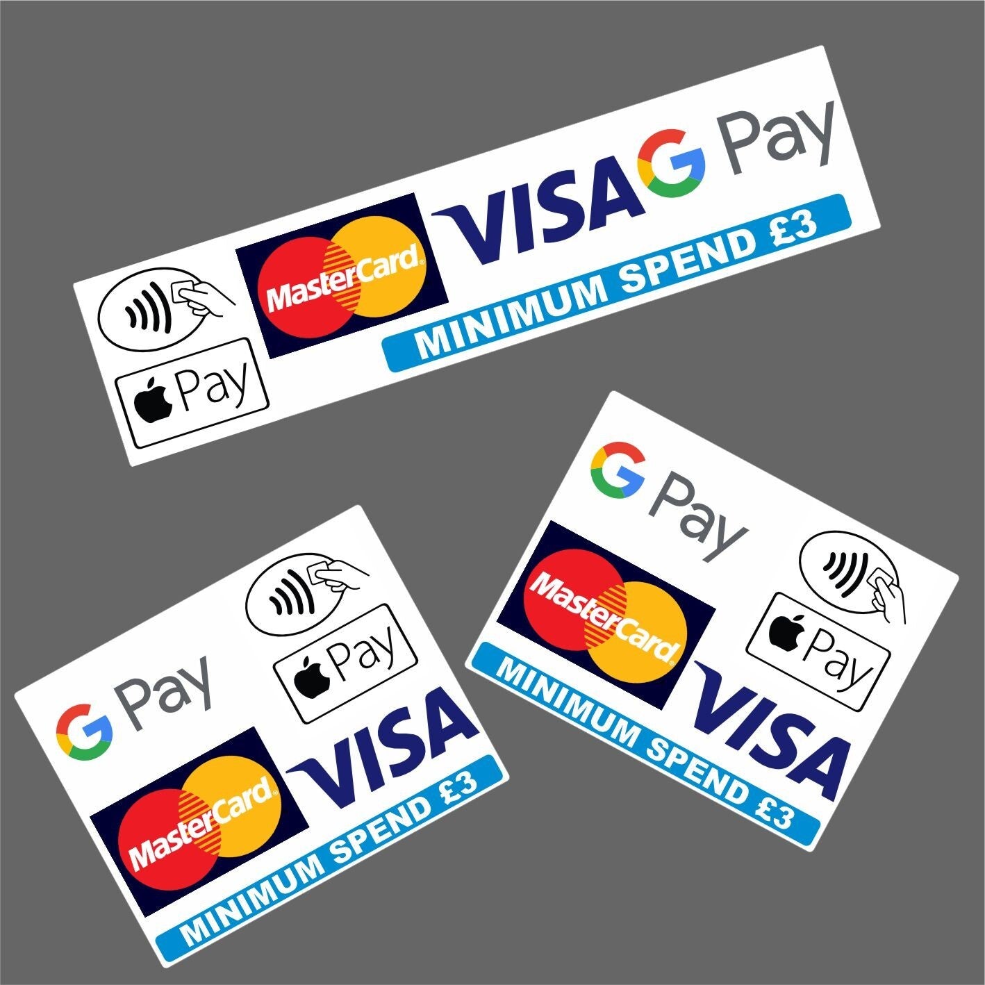 Minimum £3  Spend Contactless Card Payments for Shops, Taxis Ice Cream Cafes