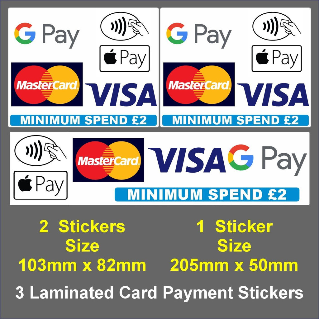 £2 Minimum Spend Contactless Card Payments for Shops, Taxis mobile catering