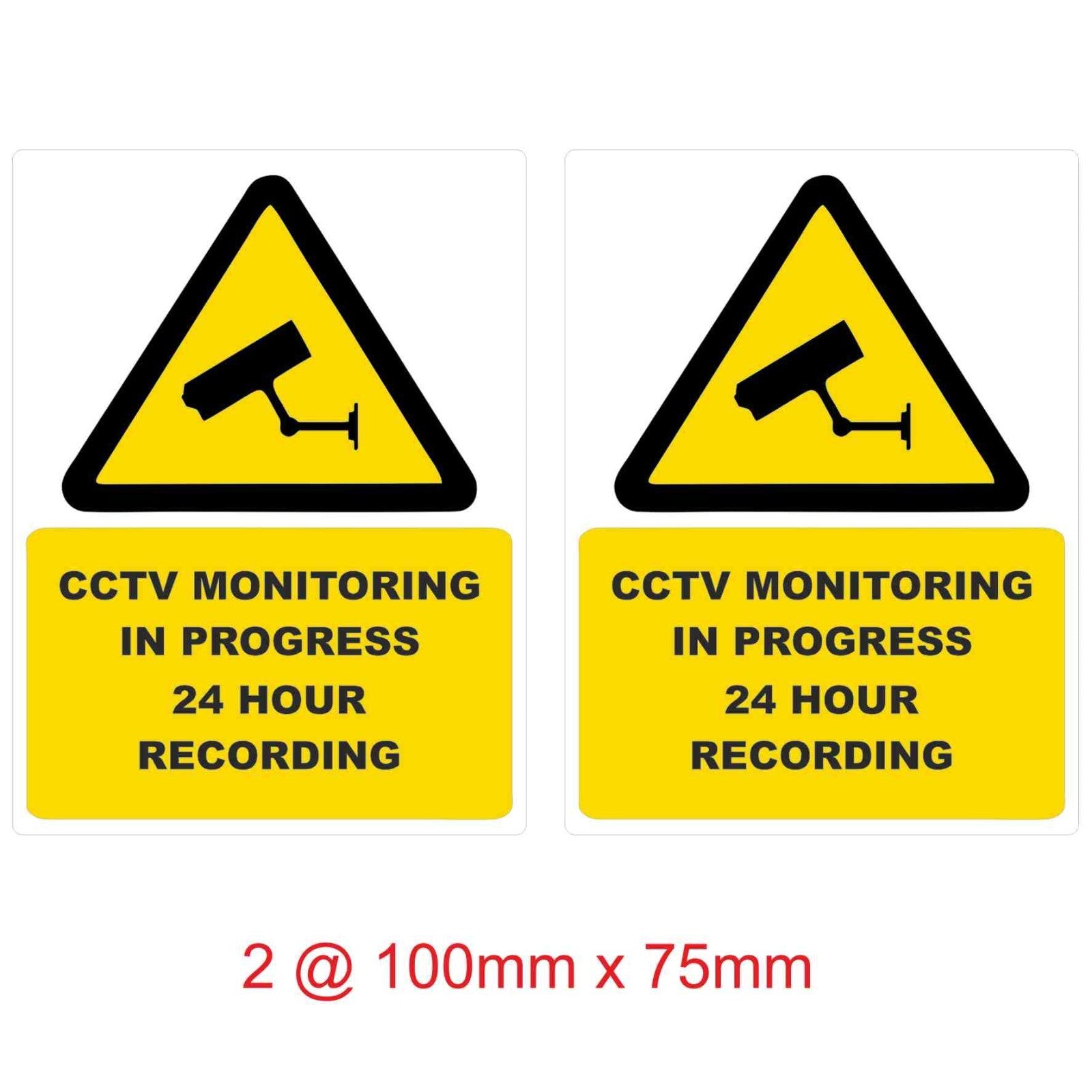 CCTV Laminated Vinyl Stickers  Security, Camera, Warning, Weatherproof Set of 7