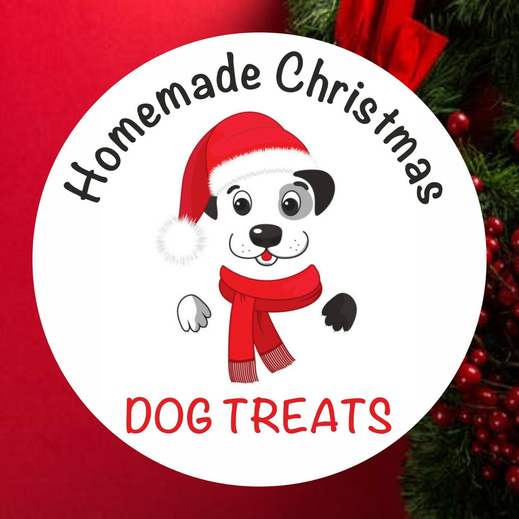 48 Christmas Dog Treat Baking Stickers Bags, Gifts, Jars, Boxes