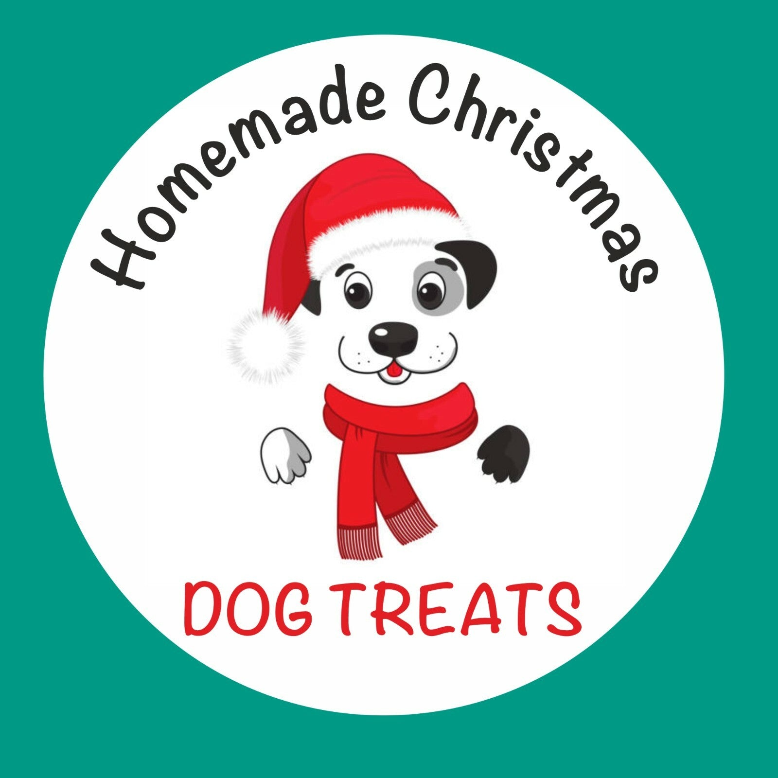 48 Christmas Dog Treat Baking Stickers Bags, Gifts, Jars, Boxes