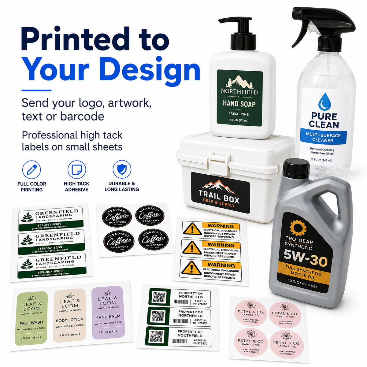 High Tack Custom Printed Vinyl Stickers & Labels