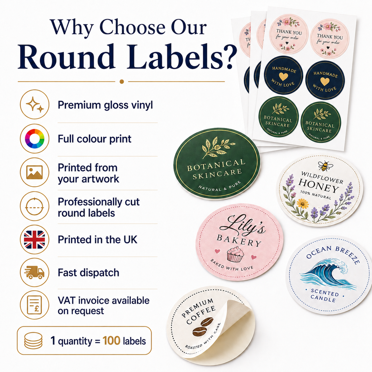 Custom Printed Round Labels