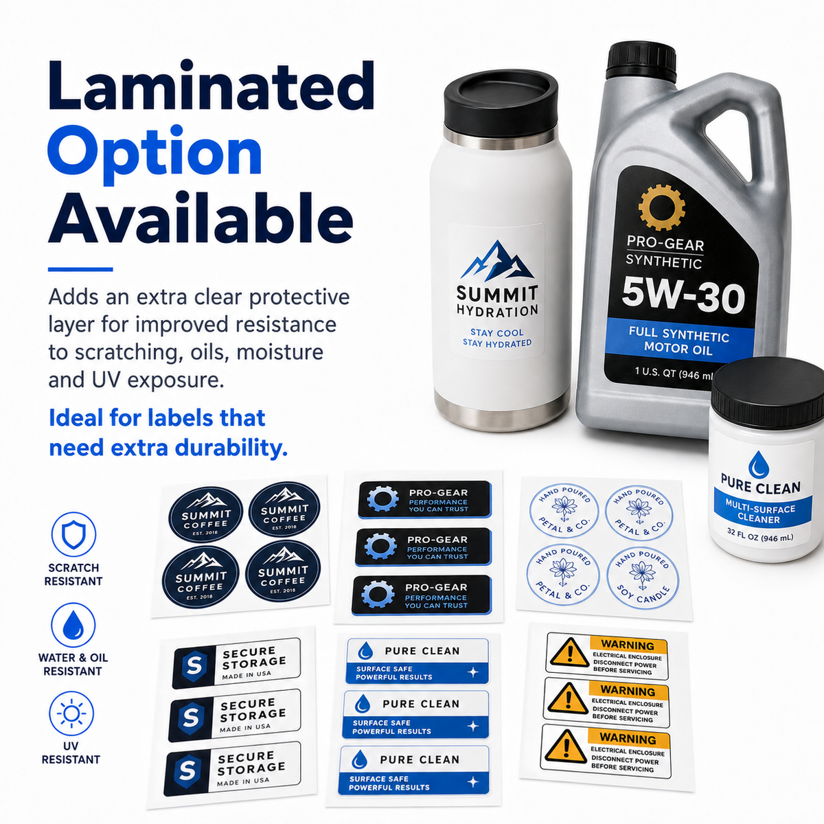 High Tack Custom Printed Vinyl Stickers & Labels
