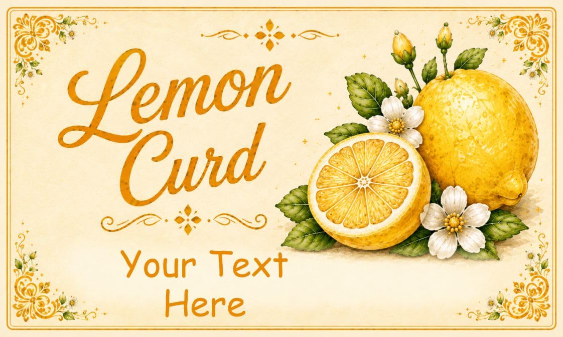 21 Personalised Lemon Curd Labels