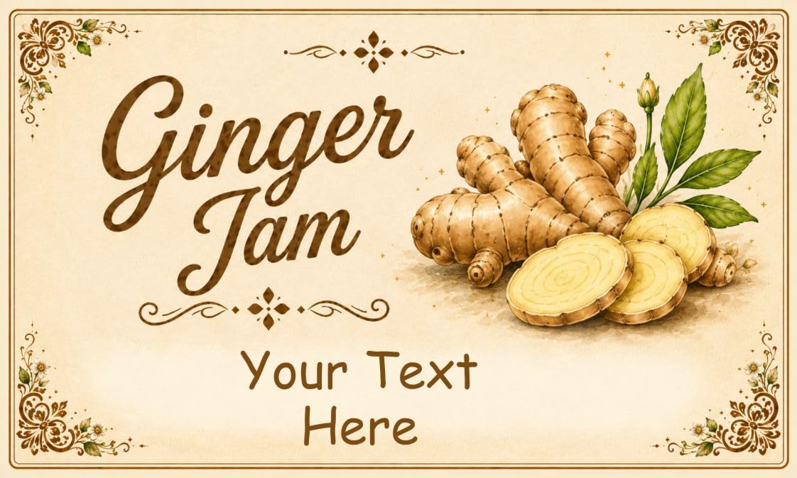 21 Personalised Ginger Jam Labels