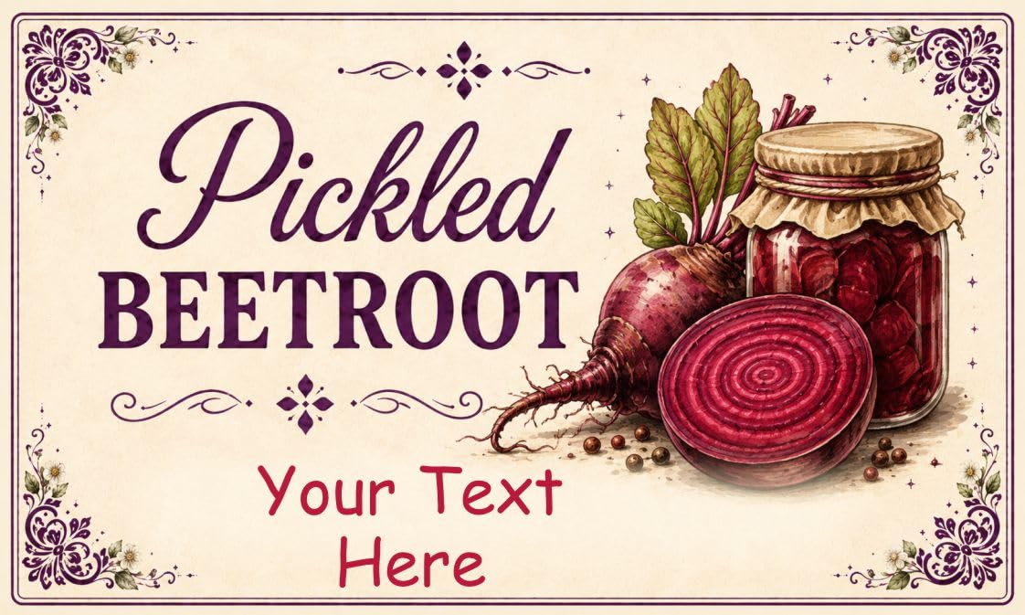 21 Personalised Pickled Beetroot Labels