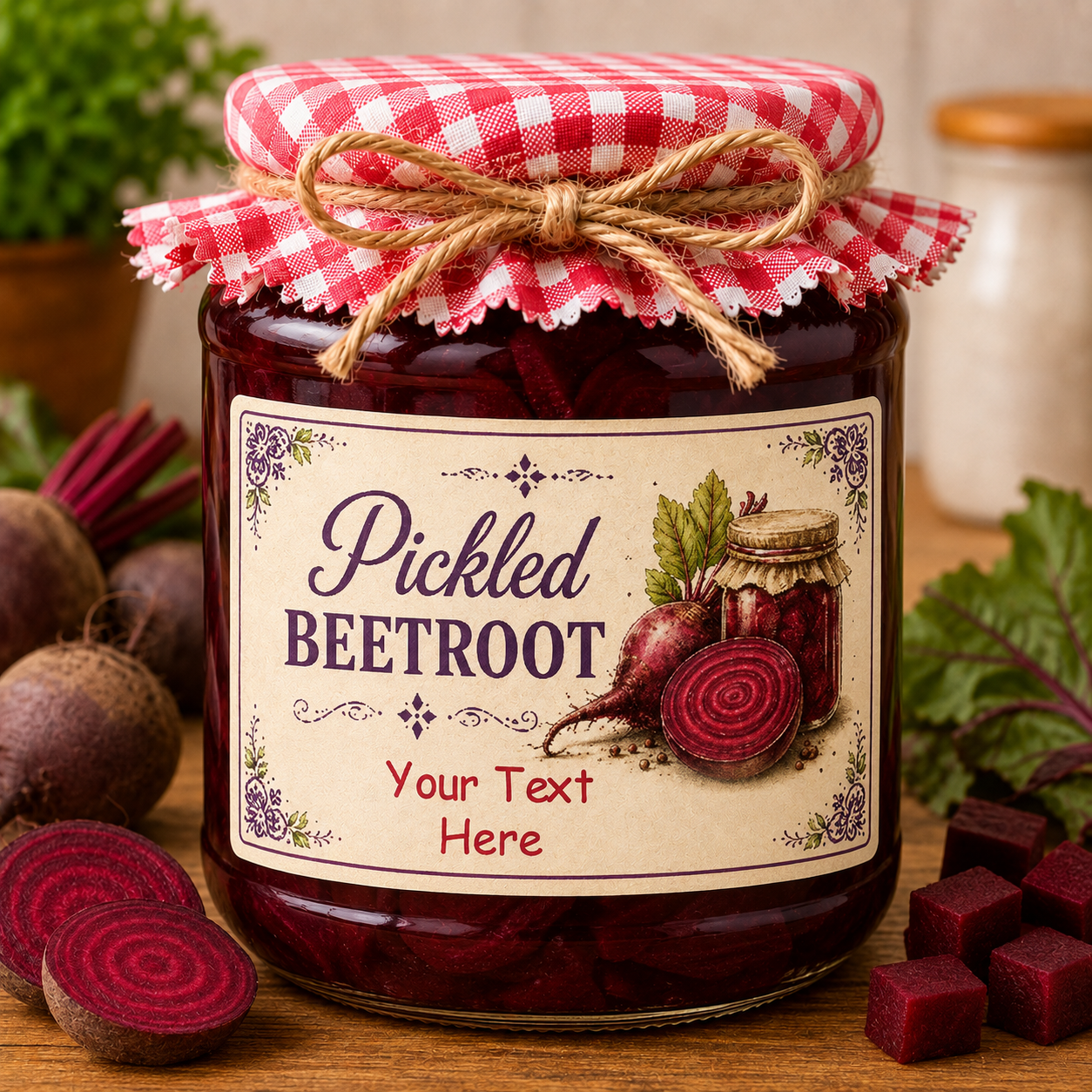 21 Personalised Pickled Beetroot Labels