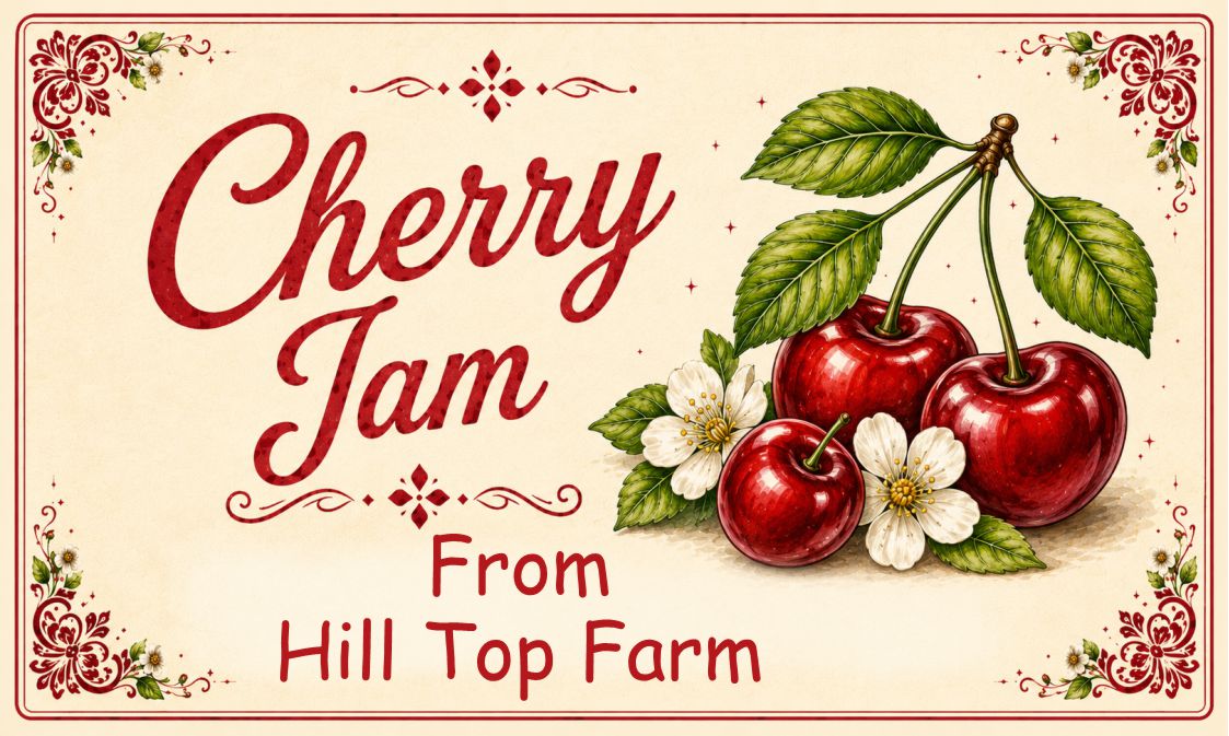 21 Personalised Cherry Jam Labels