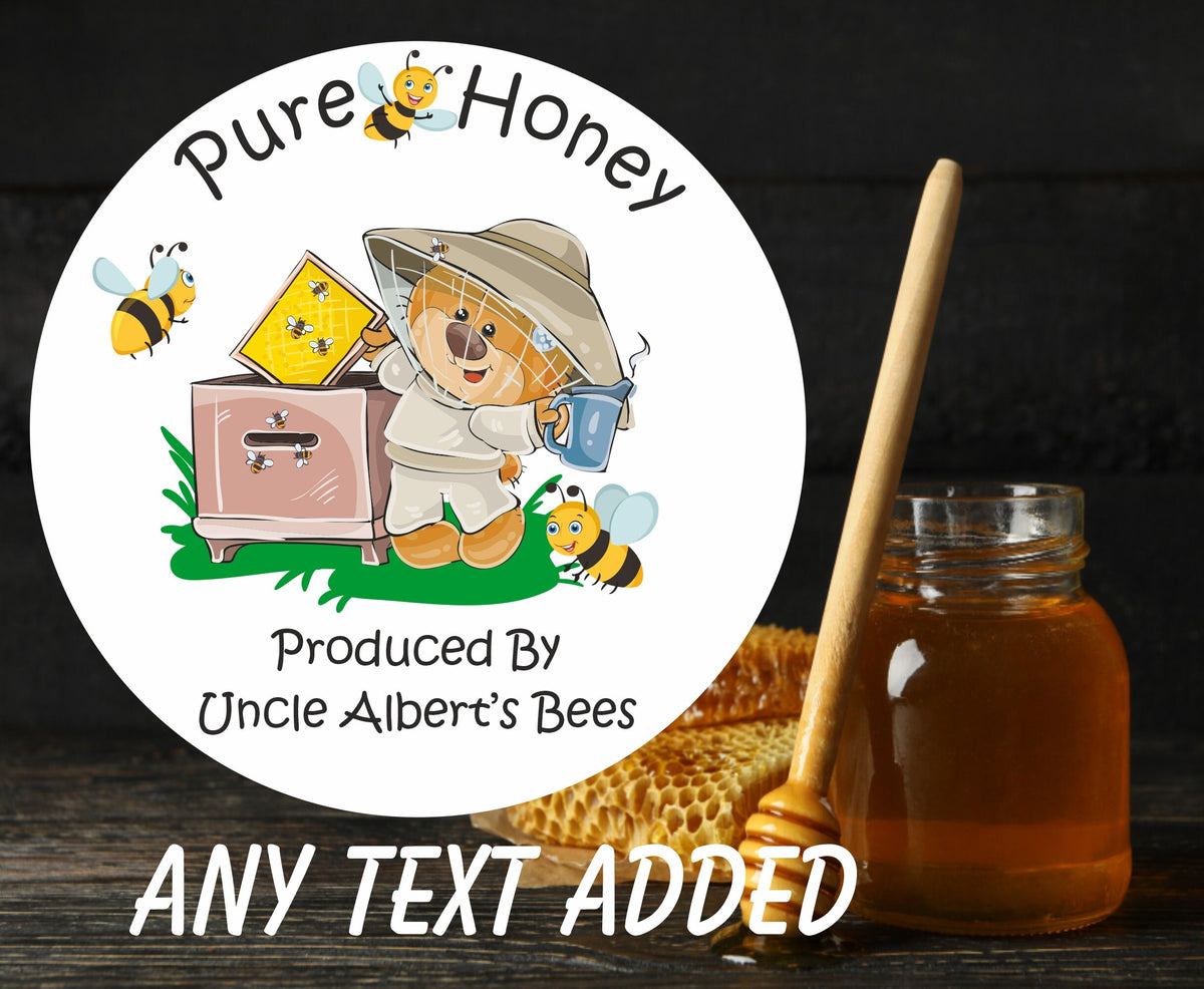 39 beekepeer honey jar personalised labels, stickers
