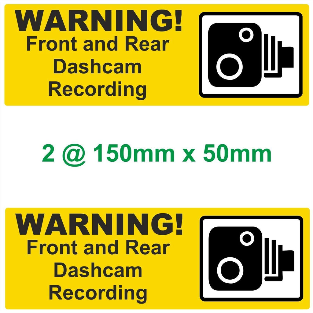 Dash cam recording weatherproof warning stickers set of 5 taxi car minibus van etc dashcam