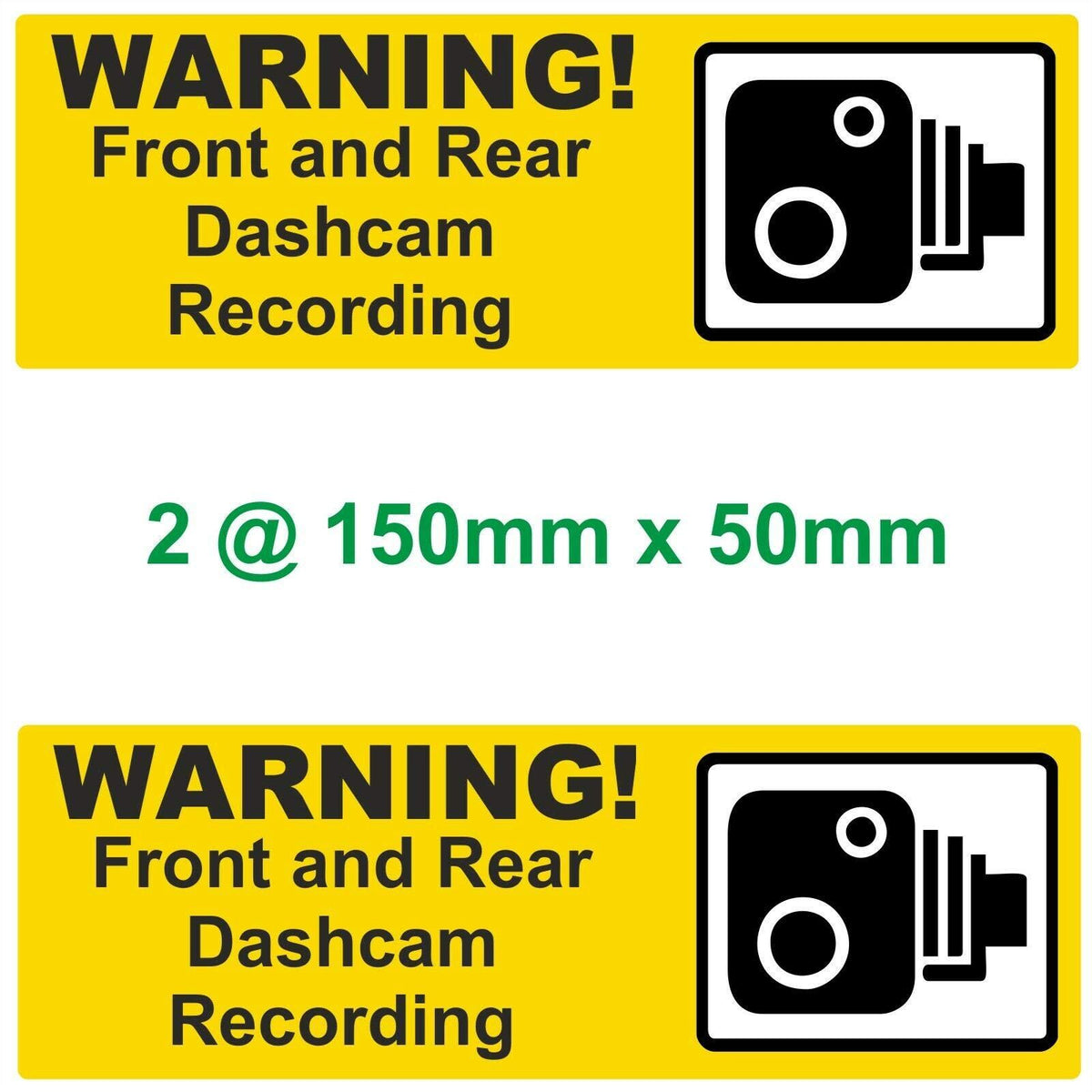 Dash cam recording weatherproof warning stickers set of 5 taxi car minibus van etc dashcam