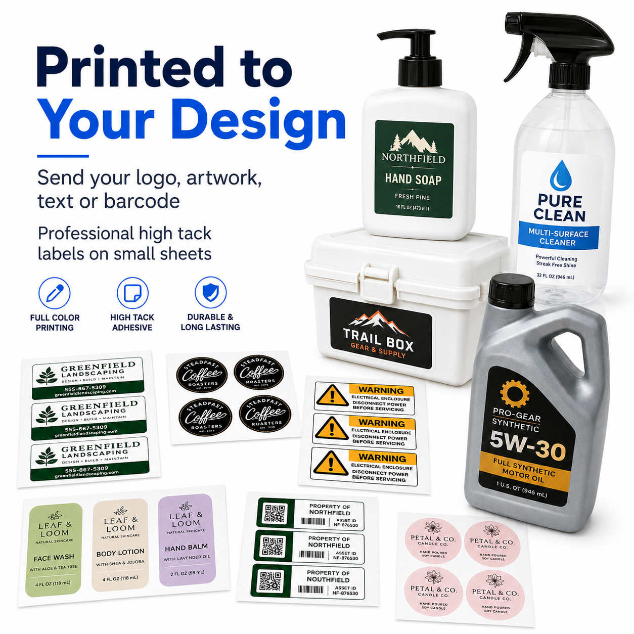 High Tack Custom Printed Vinyl Stickers & Labels