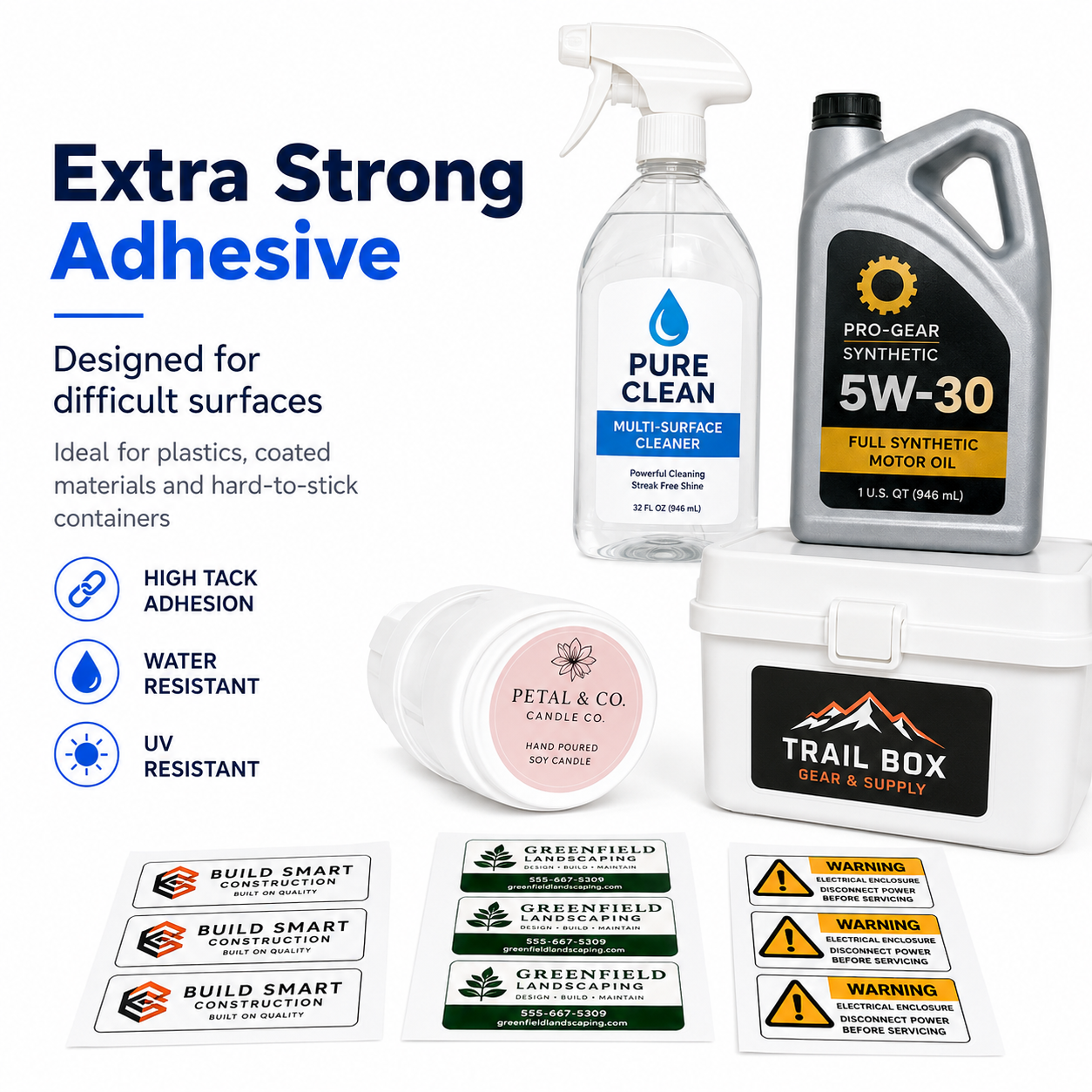 High Tack Custom Printed Vinyl Stickers & Labels